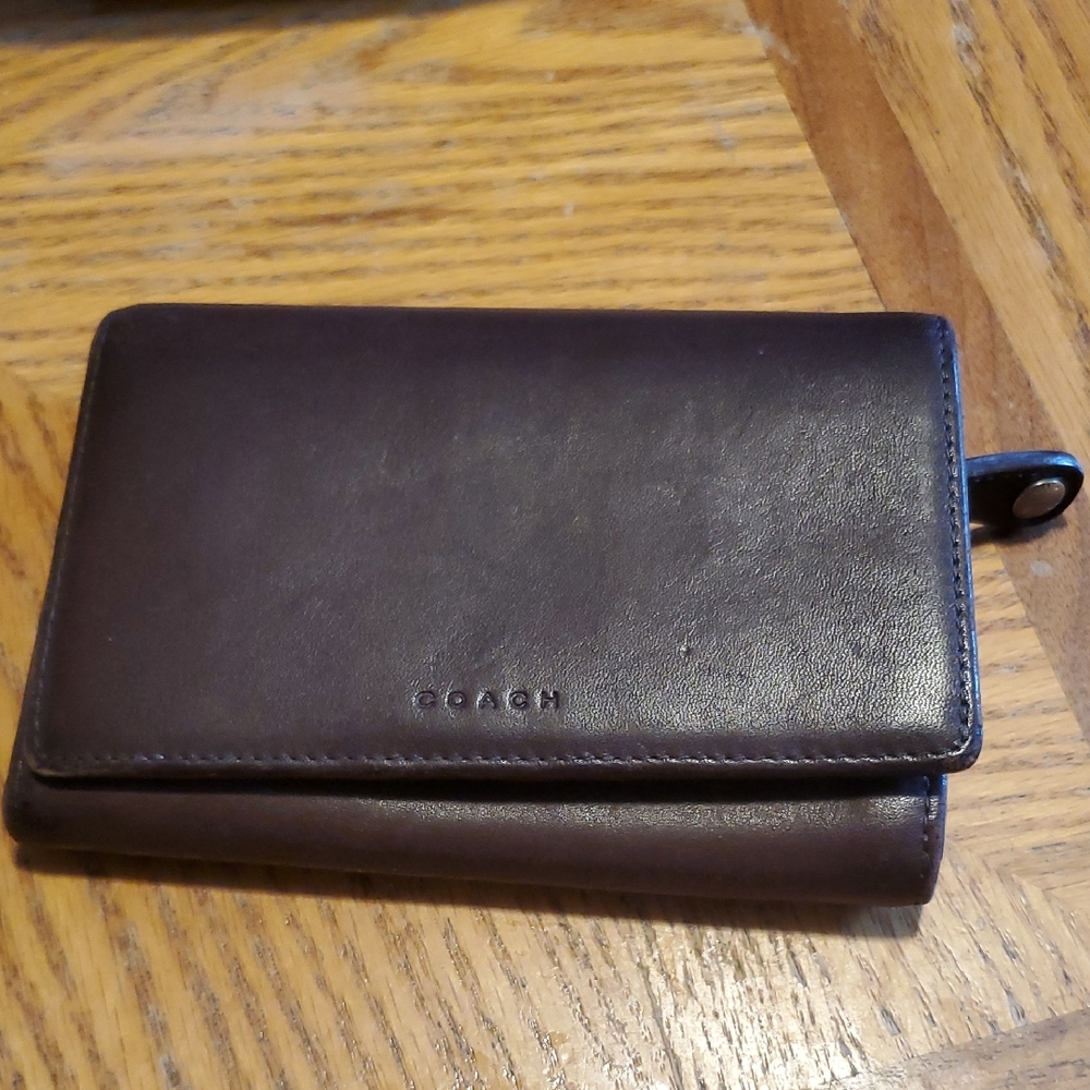 Coach Dark Brown Leather Wallet